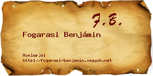 Fogarasi Benjámin névjegykártya